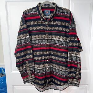 Vintage 90s Y2K Chaps Ralph Lauren Southern Isle Button Up Shirt Size XL Men’s